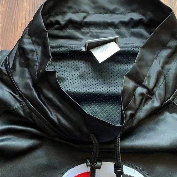 Champion Pullover Jacket Black Logo High Collar Size Small New - Picture 10 of 10